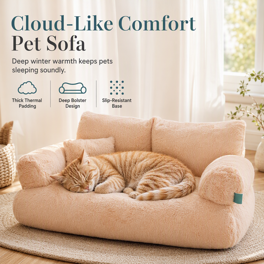 🔥HOT SALE - 50% OFF!!🔥🐾 Warm Winter Pet Bed – Soft Cat Sofa & Dog Cushion ❄️🐶