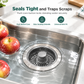 📢📢 50% OFF💧Push-Button Kitchen Sink Drain Stopper with Stainless Steel Body & ABS Food Scrap Filter Basket