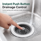 📢📢 50% OFF💧Push-Button Kitchen Sink Drain Stopper with Stainless Steel Body & ABS Food Scrap Filter Basket
