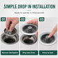 📢📢 50% OFF💧Push-Button Kitchen Sink Drain Stopper with Stainless Steel Body & ABS Food Scrap Filter Basket