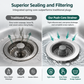 📢📢 50% OFF💧Push-Button Kitchen Sink Drain Stopper with Stainless Steel Body & ABS Food Scrap Filter Basket
