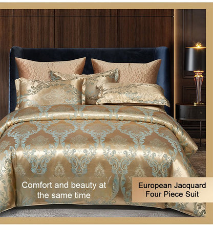 🔥Free shipping🔥 Luxury Satin Jacquard Bedding 4-piece-Set