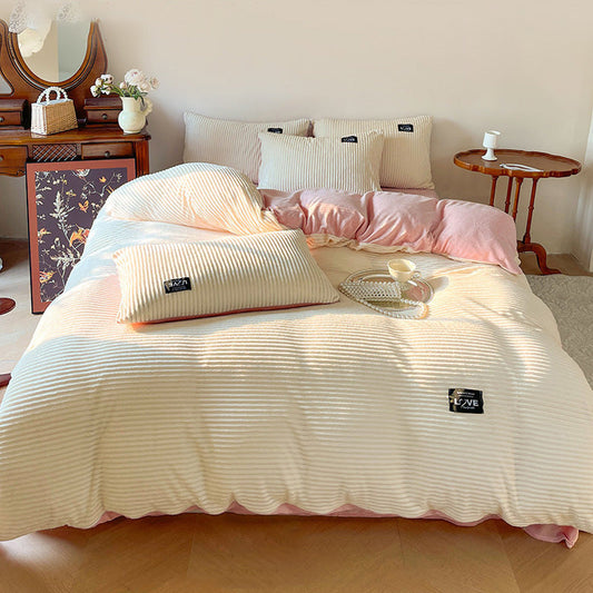 🔥Hot Sale🔥 Luxury Soft Solid Color Bedding 4-pices-Set