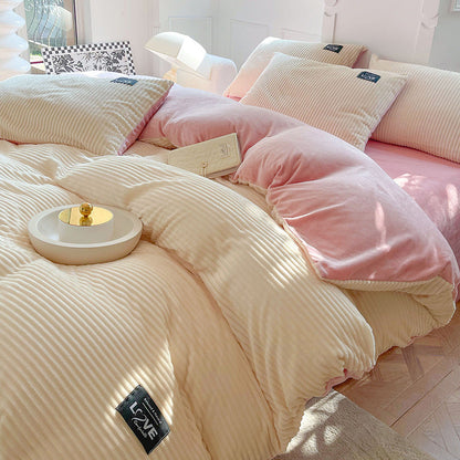 🔥Hot Sale🔥 Luxury Soft Solid Color Bedding 4-pices-Set