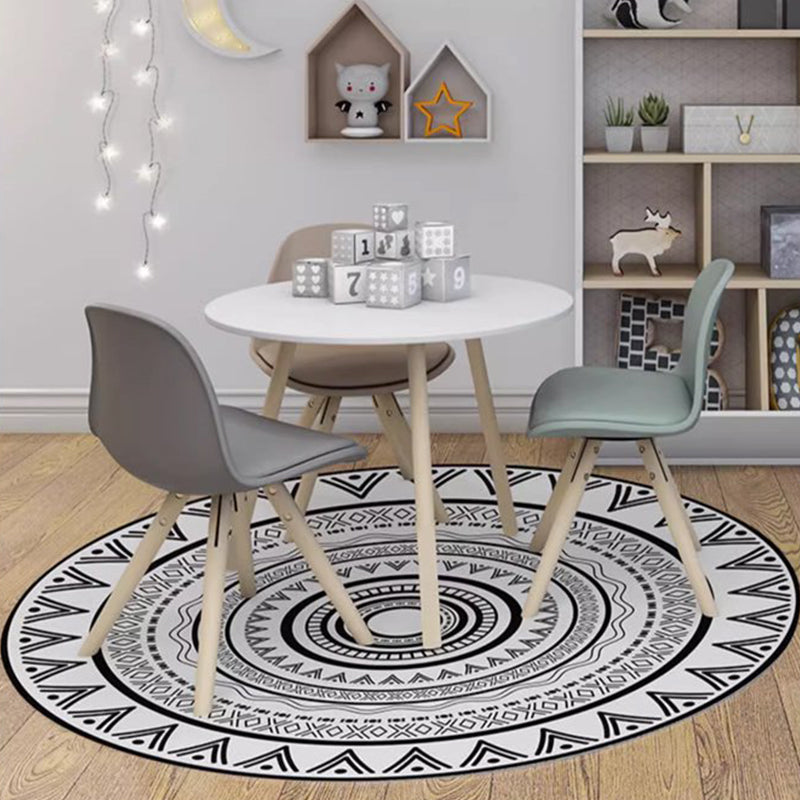 Geometric Round Absorbent Non-Slip Floor Mat – linacky