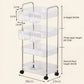 Acrylic Mini Cart, Bathroom Crevice Storage Shelf, Living Room Snack Organizer, Multi-Layer Mobile Cosmetic Storage Shelf